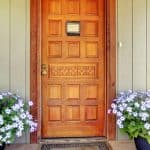 Brown front door