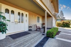 White front door