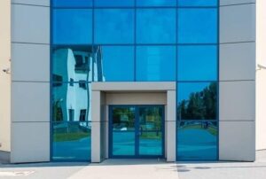 Mirrored Doors Building