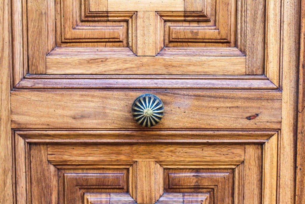 the pantry door is fully open and is not interfering with the lock