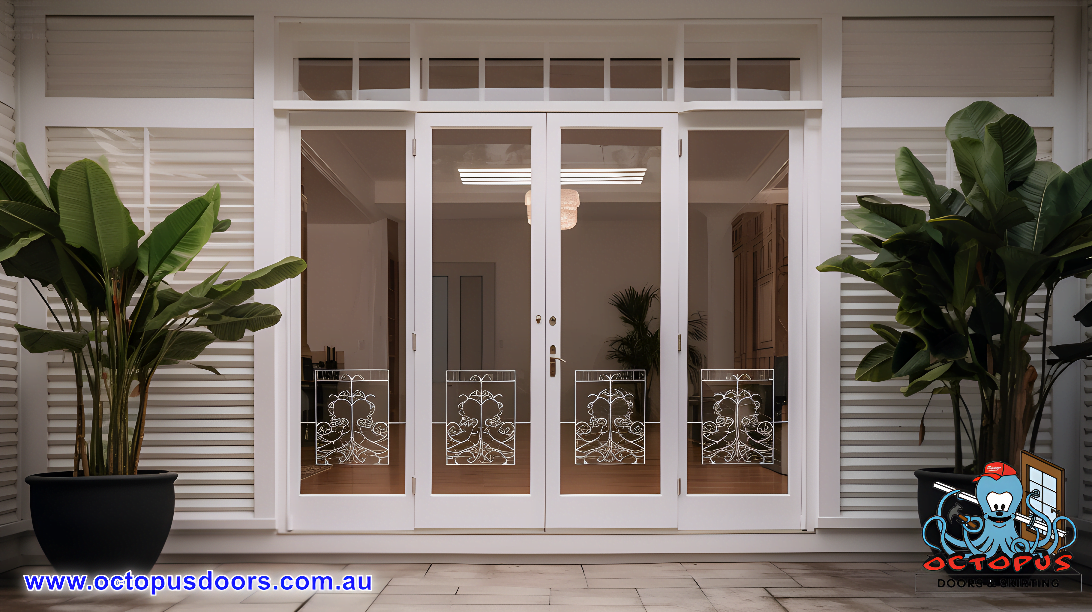 French doors on a modern Australian house