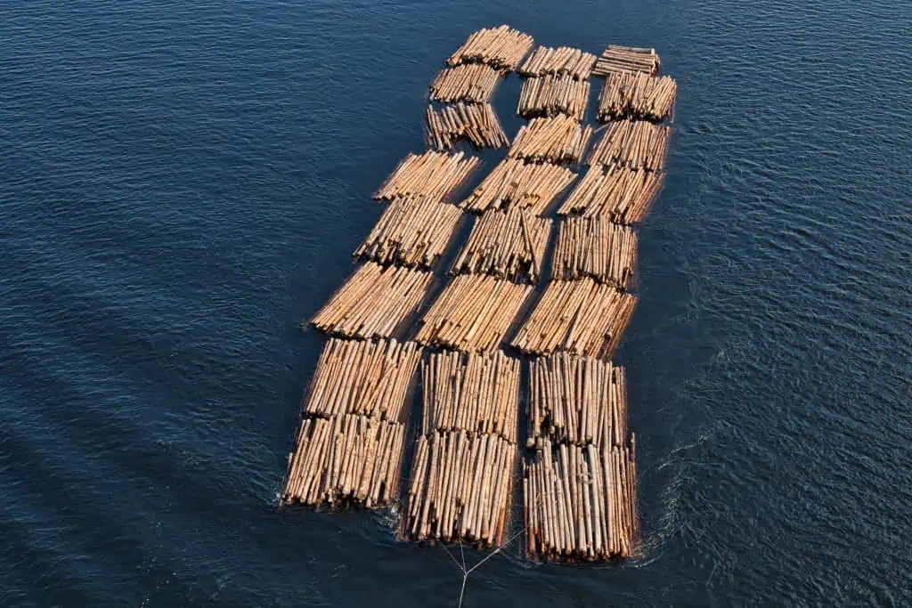 Rafts of lumber