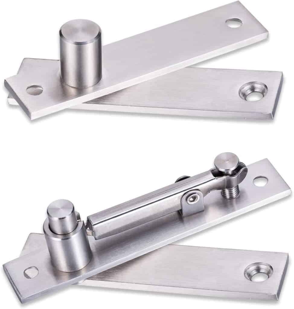 Heavy Duty Pivot Hinge for Wood Door - HBL Stainless Steel Hidden Door Hinge for Secret Door, with 360 Degree Rotation, Invisible Pivot Door Hardware for Bookshelf..