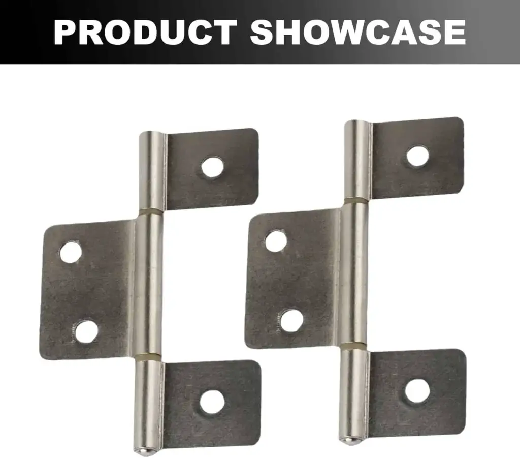 Three Leaf Non-Mortised Hinge for Mobile Home RV Interior 4 Packa Satin Nickel Door Hinges with Screws