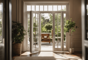 the elegance of inswing French doors in an image that showcases their timeless beauty