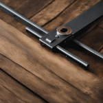 An image capturing the essence of an impeccably designed barn door floor guide