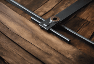An image capturing the essence of an impeccably designed barn door floor guide