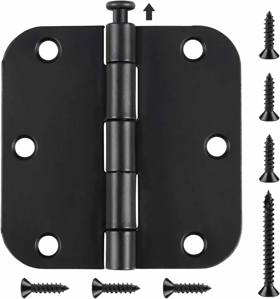 Door Hinge 3 1/2 12 Pack Rounded Door Hinges Oil Rubbed Bronze 3.5x 3.5 Inch Hinges for Doors Interior 5/8 Radius Corners Residential Heavy Duty Steel,Reversible Removable Pin Hinge Factory Shop
