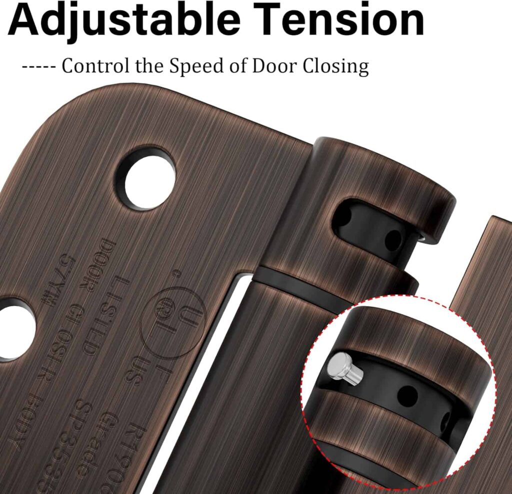 Haidms 3Pack Black 4 Inch Self Closing Spring Door Hinge 5/8 Radius Corners Residential Heavy-Duty Door Hardware Black Adjustable Door Hinges Haidms 3Pack Black 4 Inch Self Closing Spring Door Hinge 5/8 Radius Corners Residential Heavy-Duty Door Hardware Black Adjustable Door Hinges