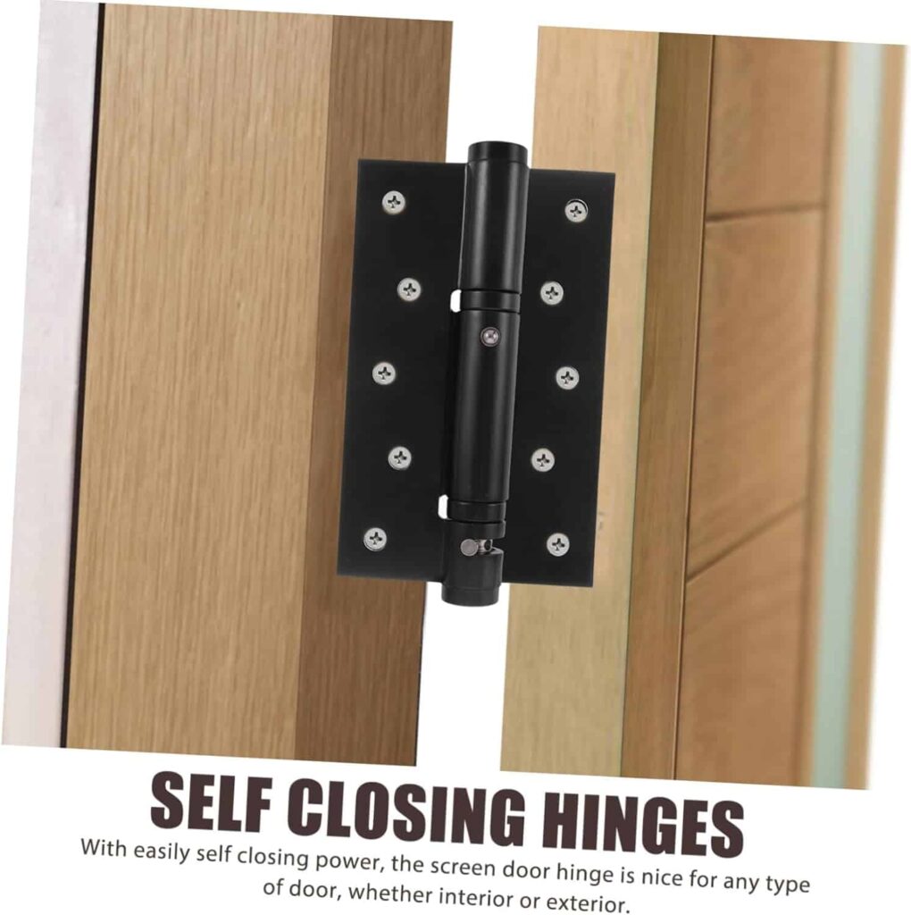 Homoyoyo 1pc Spring Hinges Door Hinges Automatic Hinges Self Closing Hinges Plate Earth Tones