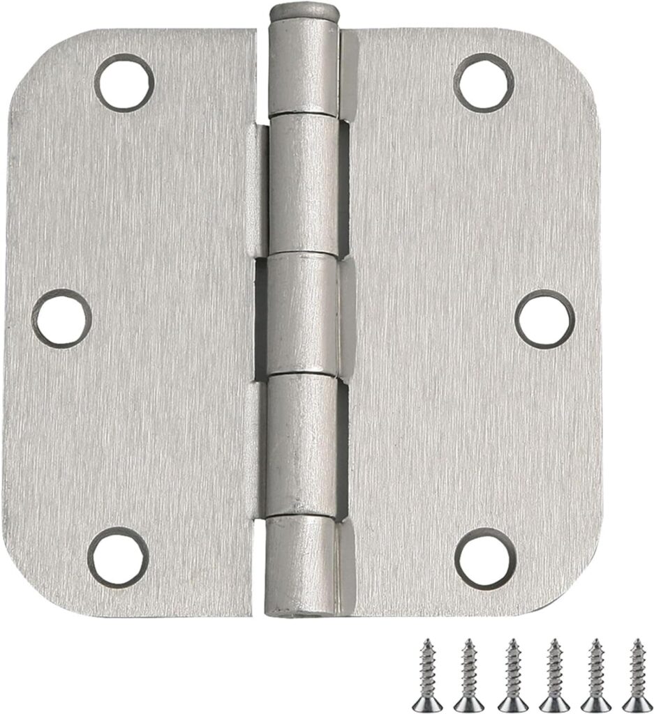 Design House 181420 3.5 x 3.5 5/8 Radius Door Hinge, 10-Pack, Satin Nickel, 10 Pack Design House 181420 3.5 x 3.5 5/8 Radius Door Hinge, 10-Pack, Satin Nickel, 10 Pack