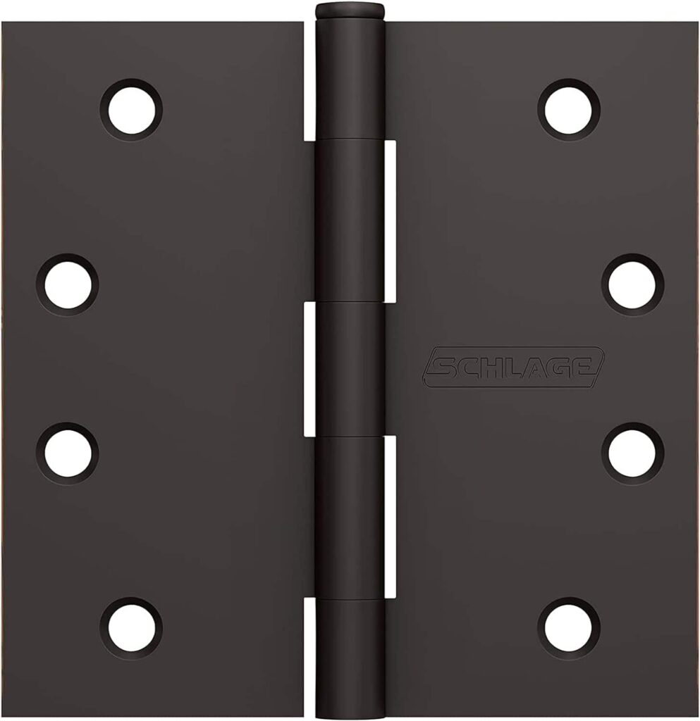 Schlage 3.5 Door Hinge with Square Corner in Satin Nickel (3-Pack) Schlage 3.5 Door Hinge with Square Corner in Satin Nickel (3-Pack)