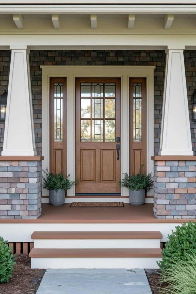 a-photo-of-a-craftsman-style-wooden-door