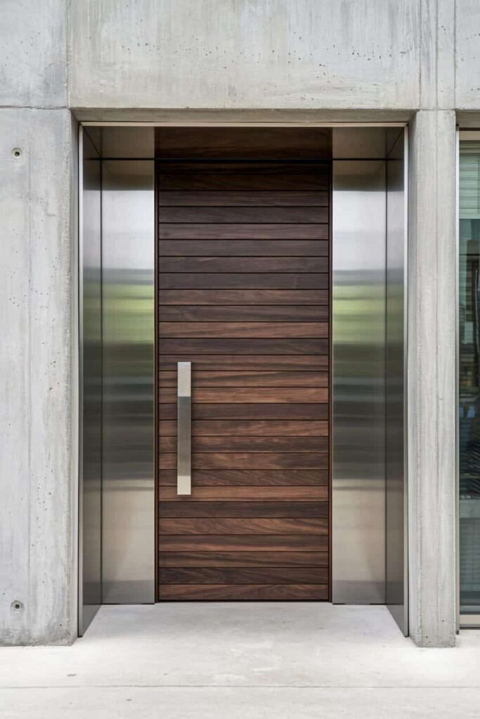 a-photo-of-a-minimalist-flat-panel-wooden doors