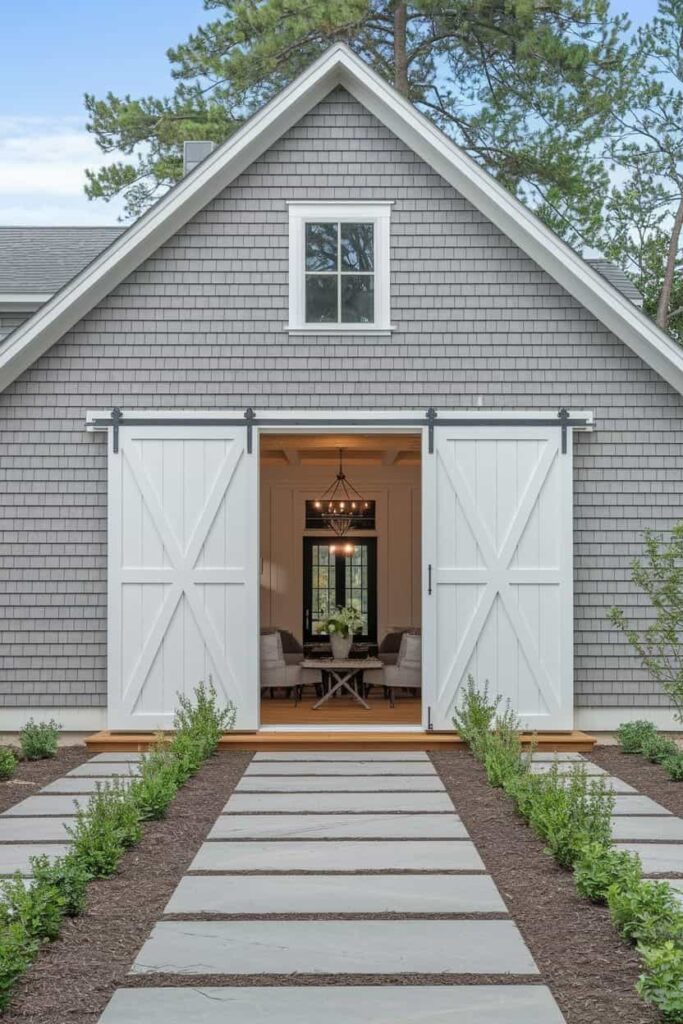 a-photo-of-exterior-of-the-house-with-barn doors
