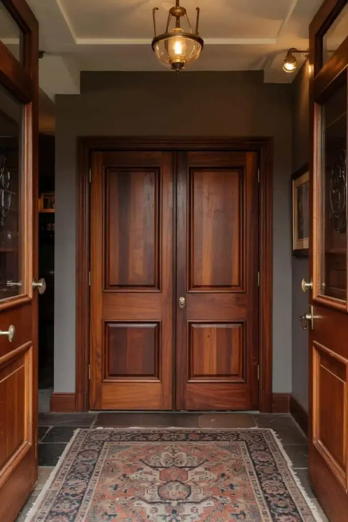 a-photograph-of-a-Mahogany doors
