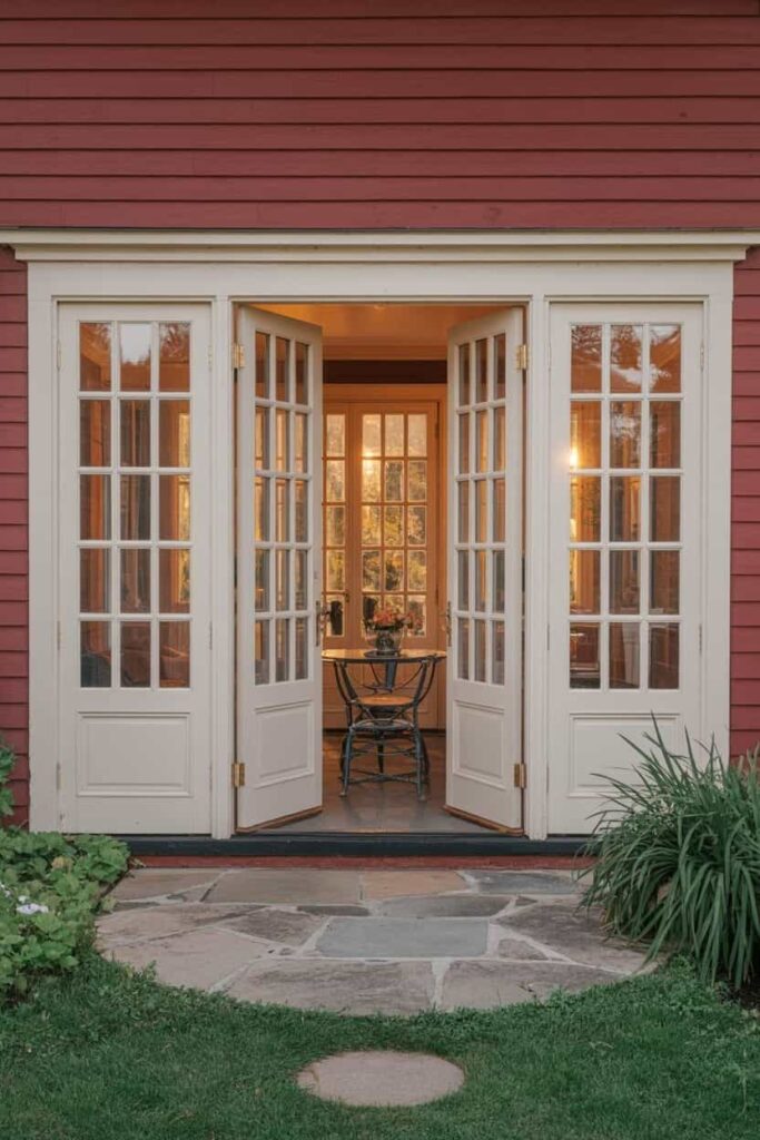 French doors with sidelights
