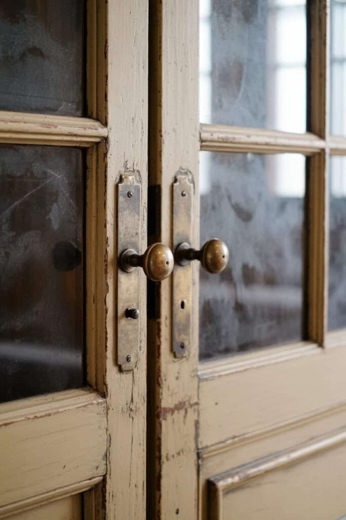 antique salvaged French doors