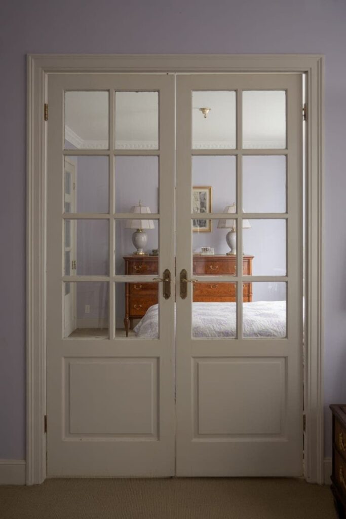 glass-top French doors