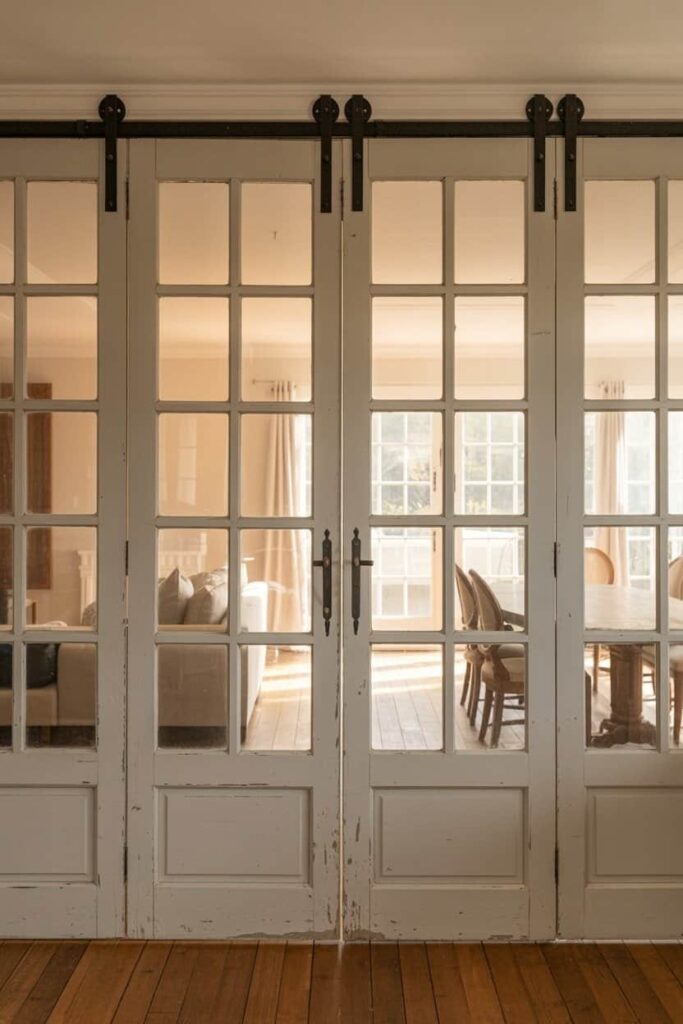 Salvaged Door Room Divider