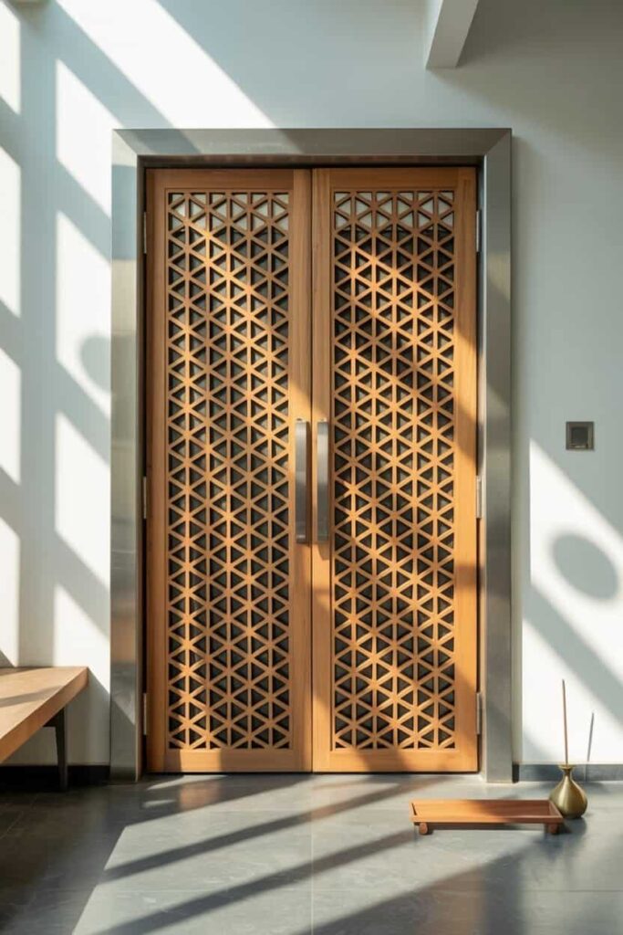 contemporary mandir door