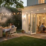 backyard bbq french doors