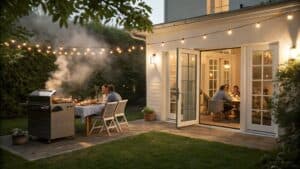 backyard bbq french doors