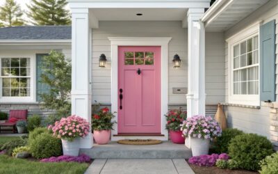 21 Pretty Pink Front Door Inspirations for Playful Charm