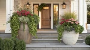 year round front door planters