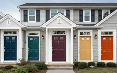 12 Best Front Door Colors for Light Gray House