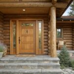 popular log cabin door colors