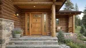 popular log cabin door colors