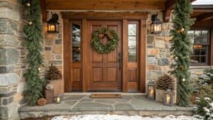 rustic christmas door decorations