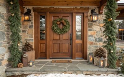 12 Rustic Christmas Door Decor Ideas