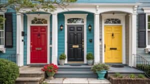 top blue house door colors