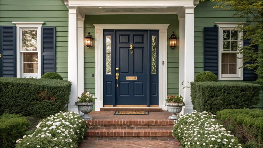 top green house door colors