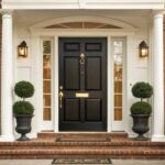 black front door trim ideas