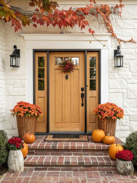 cozy fall cottage entrance