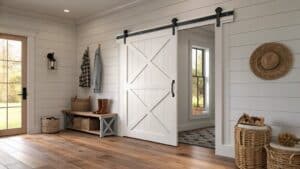 farmhouse mudroom door ideas