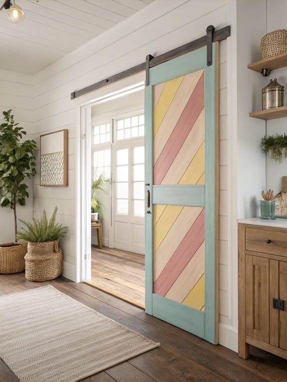 colorful barn door stripes