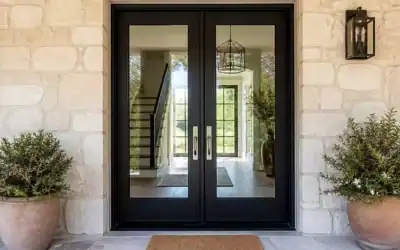14 Double Front Door Ideas That Balance Wide Entryways