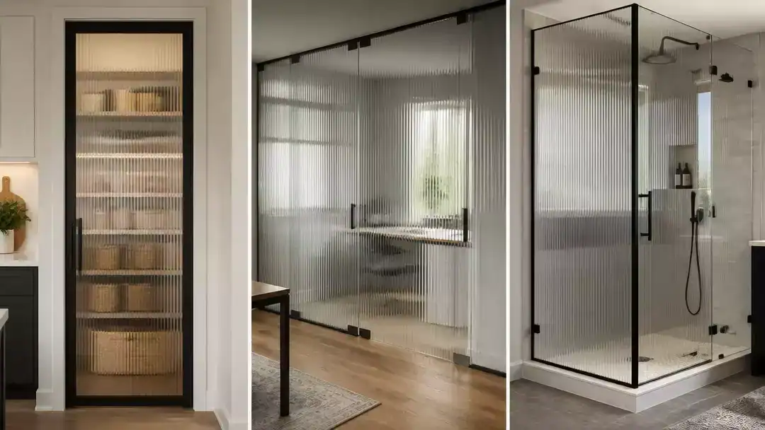 11 Glass Door Designs Using Fluted Panels for Soft Privacy
