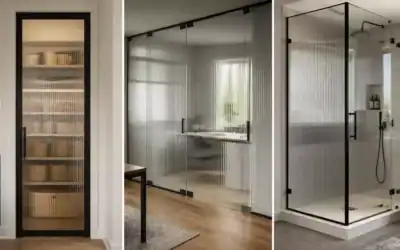 11 Glass Door Designs Using Fluted Panels for Soft Privacy