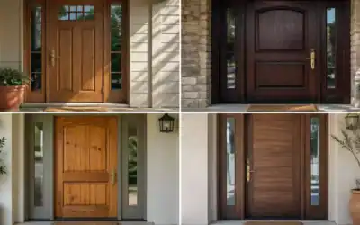 15 Solid Wood Door Ideas Using Warm Stained Finishes