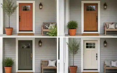 15 Front Door Colors for Gray Houses That Need More Warmth