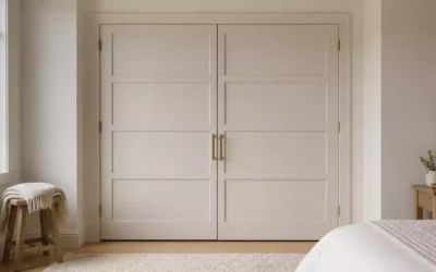 Flat Closet Doors Reworked to Read Like Paneled Cabinetry
