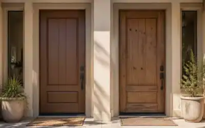 Fiberglass vs Wood Front Doors for Full Sun