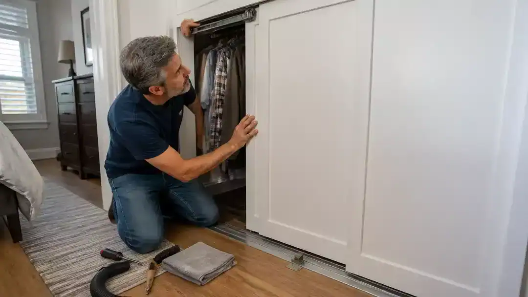 How to Make Sliding Closet Doors Stop Jumping Off the Track