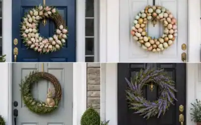 15 Easter Wreaths for Front Door From Soft Pastels to Playful