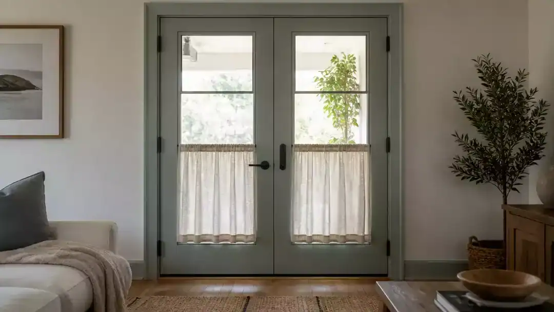 A Less Formal Way to Use French Doors in a Casual Interior